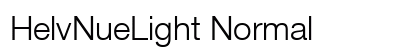 HelvNueLight Normal Preview