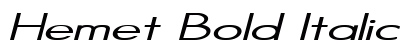 Hemet Bold Italic Preview