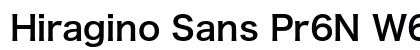 Hiragino Sans Pr6N W6 preview