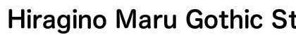 Hiragino Maru Gothic StdN W6 preview