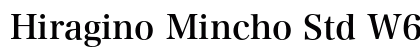 Hiragino Mincho Std W6 preview