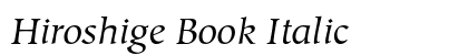 Hiroshige Book Italic Preview