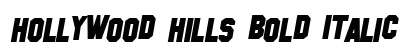 Hollywood Hills Bold Italic Preview
