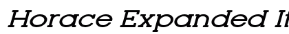 Horace Expanded Italic Preview