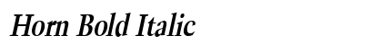 Horn Bold Italic Preview