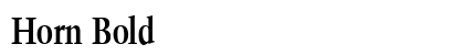 Horn Bold preview