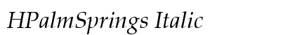 HPalmSprings Italic Preview