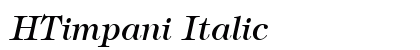 HTimpani Italic Preview