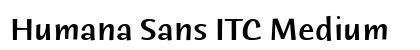 Humana Sans ITC Medium preview