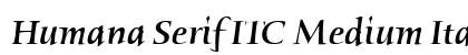 Humana Serif ITC Medium Italic Preview