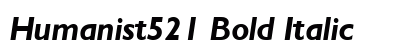 Humanist521 Bold Italic Preview