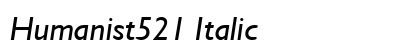 Humanist521 Italic preview