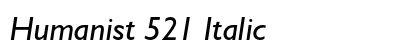 Humanist 521 Italic preview