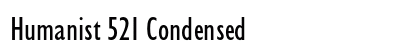 Humanist 521 Condensed Preview