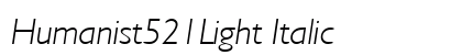 Humanist521Light Italic preview