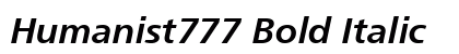 Humanist777 Bold Italic Preview