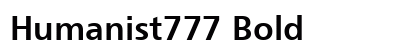 Humanist777 Bold preview
