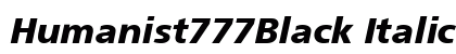 Humanist777Black Italic preview