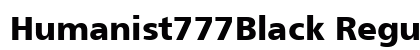 Humanist777Black Regular Preview