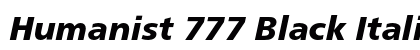 Humanist 777 Black Italic Preview