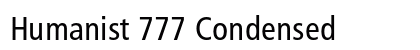 Humanist 777 Condensed Preview