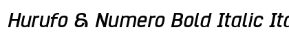 Hurufo & Numero Bold Italic Italic preview