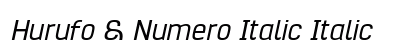 Hurufo & Numero Italic Italic preview