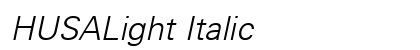 HUSALight Italic preview