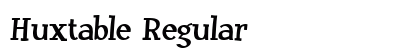 Huxtable Regular Font