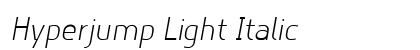 Hyperjump Light Italic preview