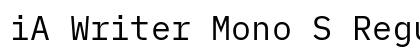 iA Writer Mono S Regular Preview