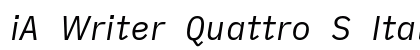 iA Writer Quattro S Italic preview