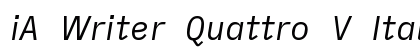 iA Writer Quattro V Italic preview
