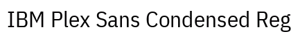 IBM Plex Sans Condensed Regular Preview