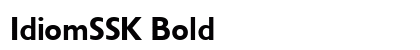 IdiomSSK Bold preview