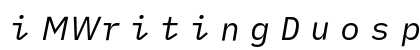 iMWritingDuospace NF Italic preview