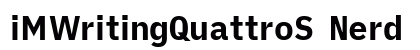 iMWritingQuattroS Nerd Font Bold preview