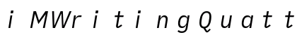 iMWritingQuattroS NF Italic Preview