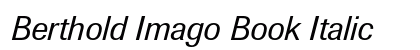 Berthold Imago Book Italic Preview
