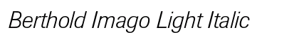 Berthold Imago Light Italic Preview
