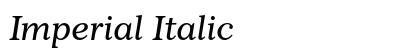 Imperial Italic Font