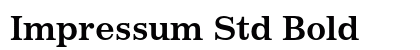 Impressum Std Bold preview