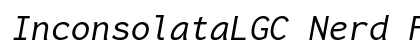 InconsolataLGC Nerd Font Mono Italic preview