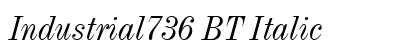 Industrial736 BT Italic preview