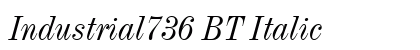 Industrial736 BT Italic preview
