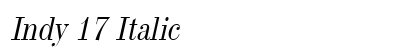 Indy 17 Italic preview