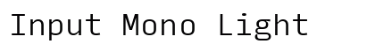 Input Mono Light Preview