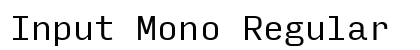 Input Mono Regular Preview