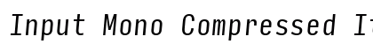 Input Mono Compressed Italic Preview