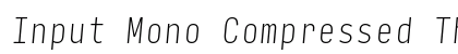 Input Mono Compressed Thin Italic Preview